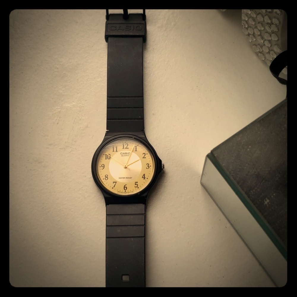 Black CASIO classic watch